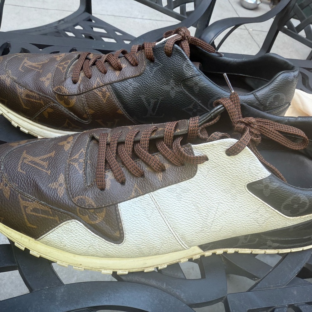 Louis Vuitton Tri coloured Monogrammed Runaway Sneakers - Size 11 - Picture 6 of 16
